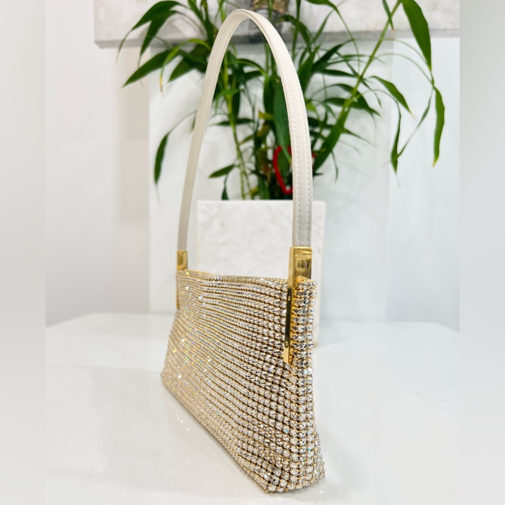 Saint Laurent Suzanne crystal-embellished satin shoulder bag - Picture 7 of 14